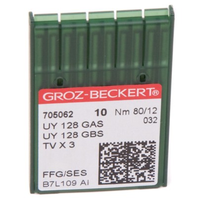 Иглы GROZ-BECKERT UYx128 GAS FFG/SES №80/12 (уп.10шт.) (0)